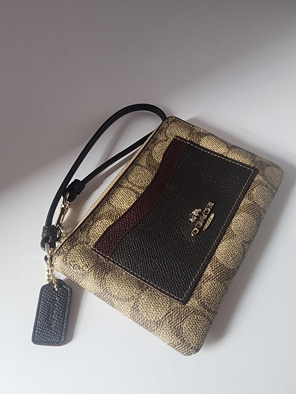 Coach Wristlet With Exterior Pockets